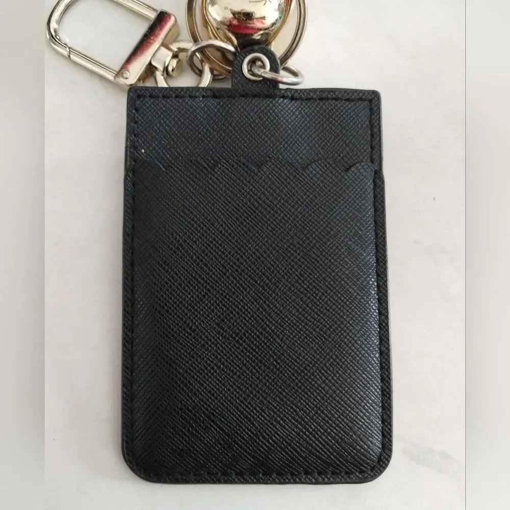 Black Card Holder Keychain With Hand Sanitizer Holder